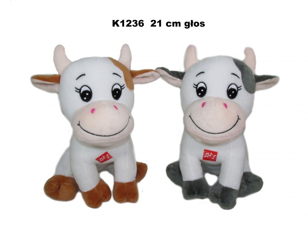 PELUCHE VACHE AVEC VOIX 20CM ASSIS K1236 SA DIMANCHE